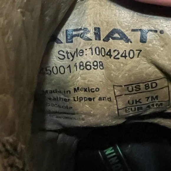 ariat boots mens Size 8D - Picture 7 of 7
